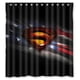 thumbnail image 1 of Cortina de ducha de Superman, juego de cortina de baño con ganchos, tamaño 66 x 72 pulgadas, 1 of 3