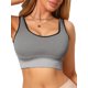 thumbnail image 1 of INSPIRE CHIC Sujetador Deportivo de Mujer con Cuello en U Sin Costuras Transpirable para Fitness con Tirantes Anchos y Relleno, Talla 2XL, Gris Claro, 1 of 6