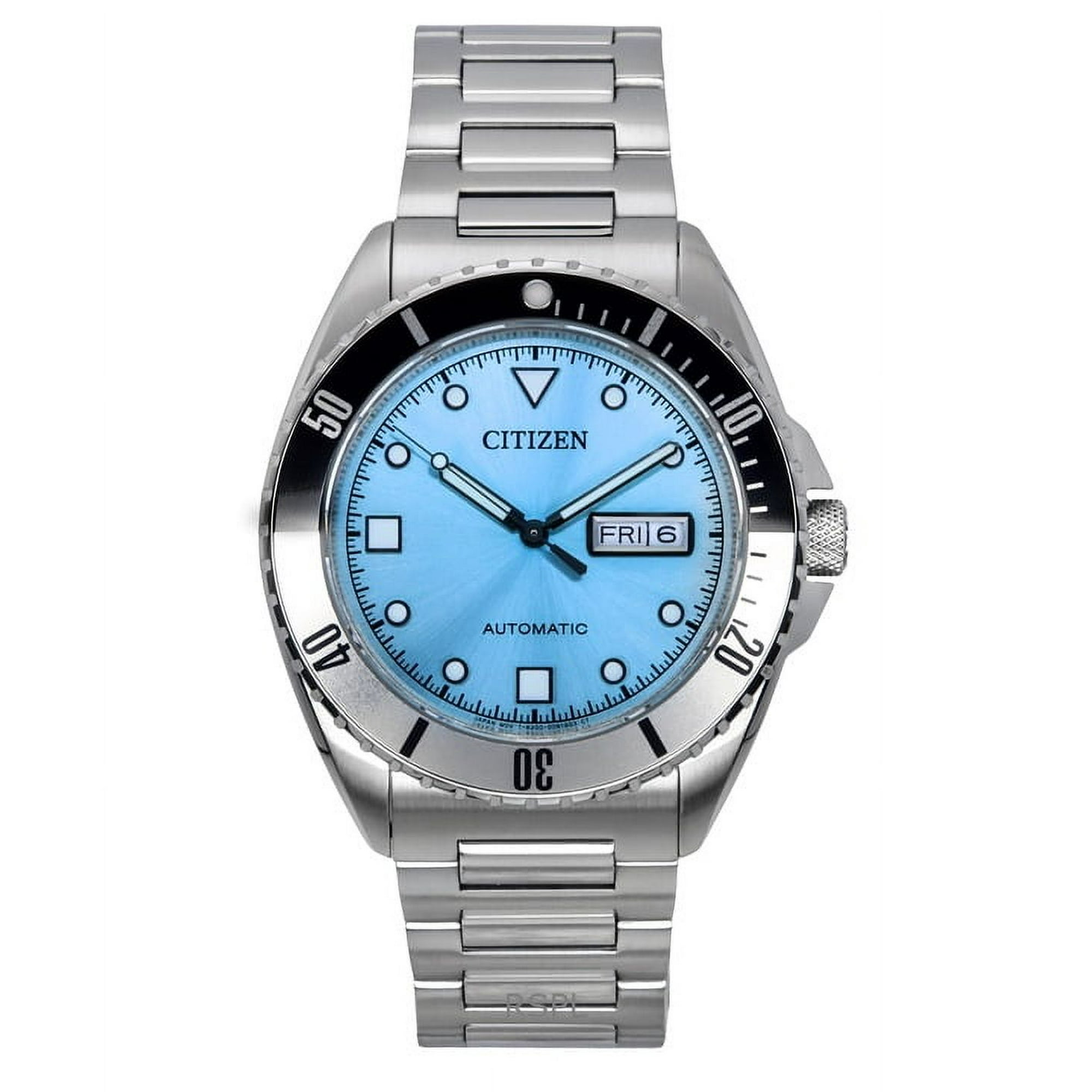Reloj Citizen Sport Stainless Steel Light Blue Dial Automatic Nh7530-52l 100m Men's Watch