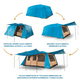 thumbnail image 4 of Carpa Camping Dolomites 12, 12 personas techo largo 3000 mm doble toldo, 4 of 11