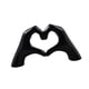 thumbnail image 2 of Corazón de la escultura de la mano adorno de escritorio regalo ideal, manualidades, estatua de los dedos de amor, figura de gesto para la oficina de l Negro, 2 of 5