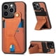 thumbnail image 1 of Funda Resistente para iPhone 13 Pro con Tarjetero y Soporte, Diseño Magnético Marrón, 1 of 5