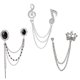thumbnail image 3 of Moda Crystal Borlas Gema MúSICA SíMBOLO Corona Cadena Traje Collar Broche Alfileres, 3 of 5