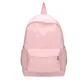 thumbnail image 1 of Preppy Solid Color Shoulder Bag Nylon School Knapsack Korean Teenager White School Bag Sports Travel Backpack for Women, 1 of 3
