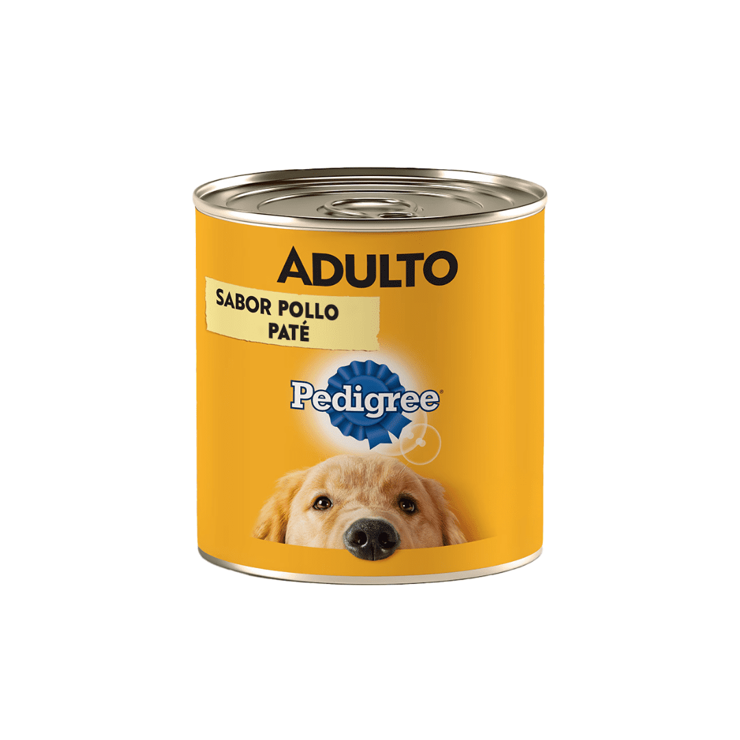 Lata Pedigree Para Perros Adultos Pollo 24 Un.