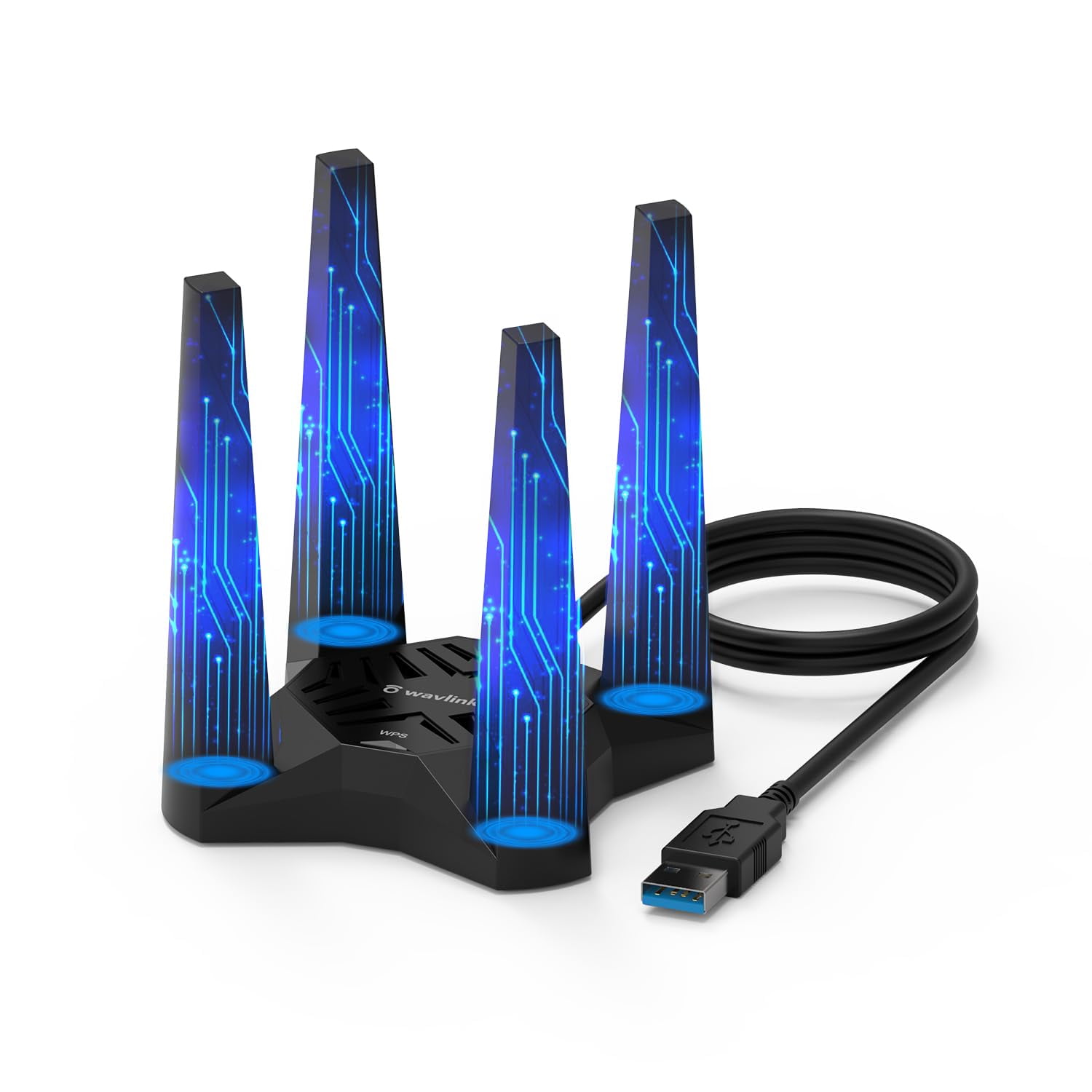 Adaptador Wifi 6 Wavlink Ax1800 Usb 3.0 De Doble Banda Para Pc