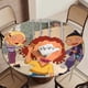 thumbnail image 5 of La Vida Según Ginger theme Fitted Round Tablecloths Elastic Edged Table Covers Waterproof Table Cloth For Kitchen Holiday Party Tables Decor 120cm, 5 of 6