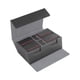 thumbnail image 5 of Estuche para baraja de cartas comerciales, caja de almacenamiento, soporte de protección para tarjetas, cajas para tarjetas deportivas, organizador de Interior gris y rojo., 5 of 5