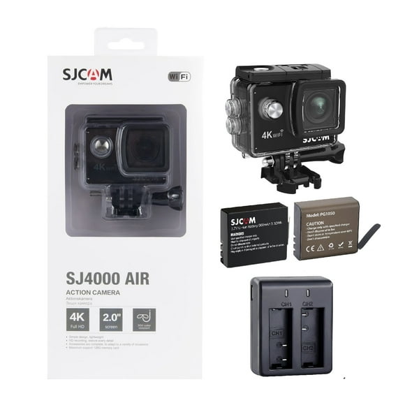 Cámara Deportiva SJCAM SJ4000 AIR 4K WIFI + 2 baterias + Cargador