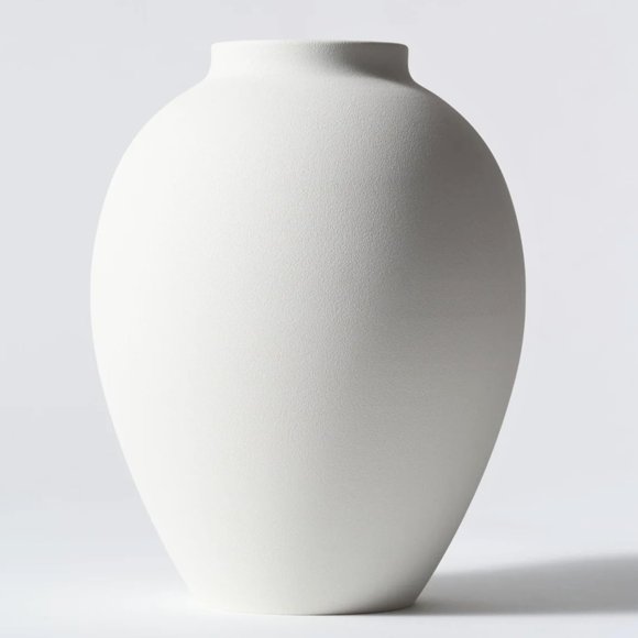 Jarrón RyddeligHome de Hierro Blanco 23 cm Acabado Mate
