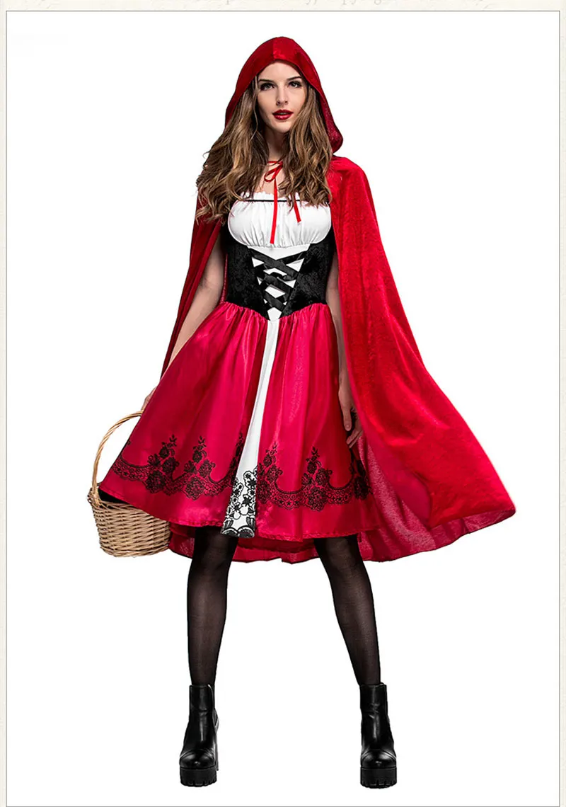 Genérico - Disfraz De Caperucita Roja Para Adultos Cosplay