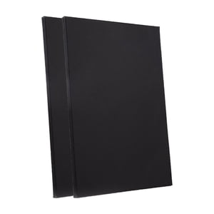 Magideal - 2 Piezas Lienzo Negro Tablero De Lienzo Bastidor De Madera Algodón Tablero Para Pintura Artística Pintura Acrílica Adecuado Para Estudiantes Artistas 20X50Cm