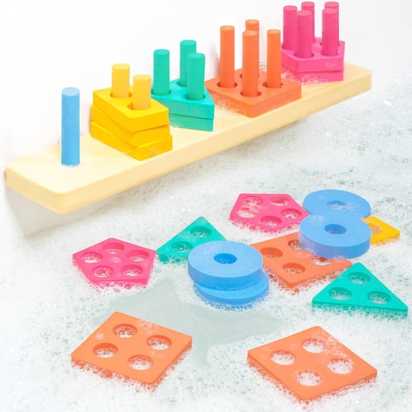 Clasificador De Juguetes Para Baño Splash Stack Sort 20 Unidades
