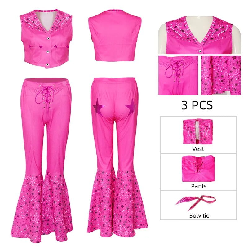 Genérico - Disfraz Barbie Vaquera- Barbieland Pelicula Infantil