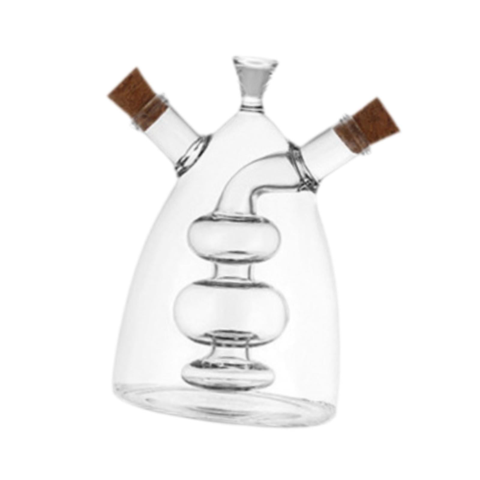 Magideal - Dispensador De Aceite Y Vinagre, Vinagrera, Botella De Aceite De Vidrio, Suministros De Cocina Para La Cocina, Dispensador De Vinagrera Transparente 2