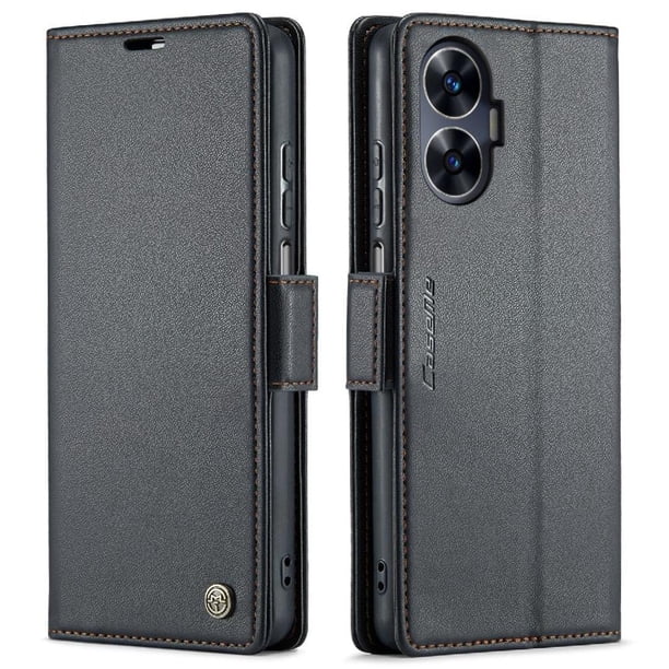 CaseMe tipo cartera Realme C55 con cierre magnético, RFID, tarjetero, soporte, carga inalámbrica