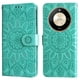 thumbnail image 1 of Funda tipo cartera FOXDOCK para Honor Magic 6 Lite , diseño girasol en relieve, cuero PU, cierre magnético, soporte y tarjetero, 1 of 5