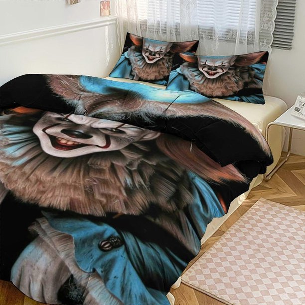 Pennywise Print Bedding Set Pattern Duvet Cove Set3 Pieces Quilt Cover And Pillowcases for Women Men Teens