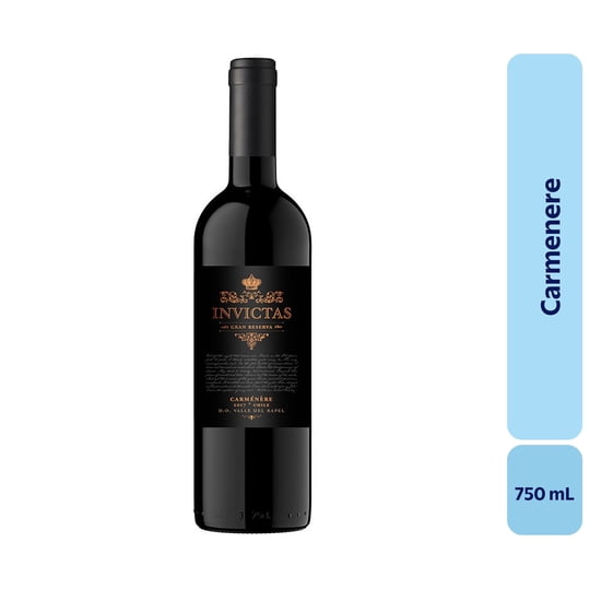 Vino Carménère Botella 750 mL Invictas