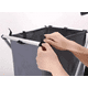 thumbnail image 3 of Canasto ropa sucia plegable doble color gris, 3 of 3