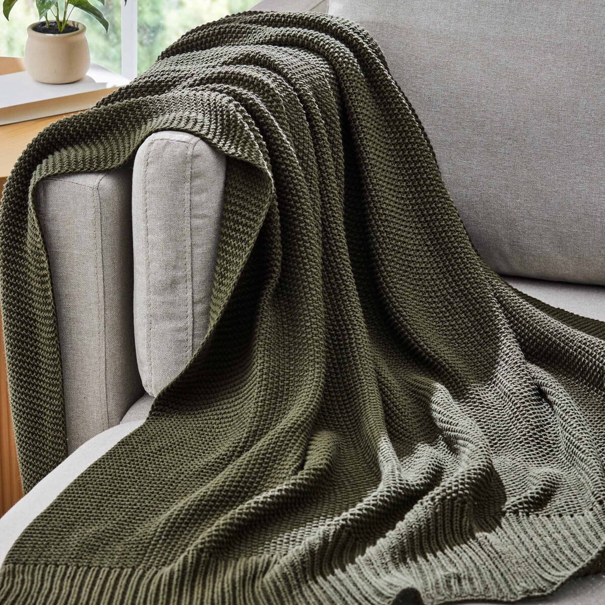 Manta Chunky Knit Better Homes Gardens Verde 50x150cm