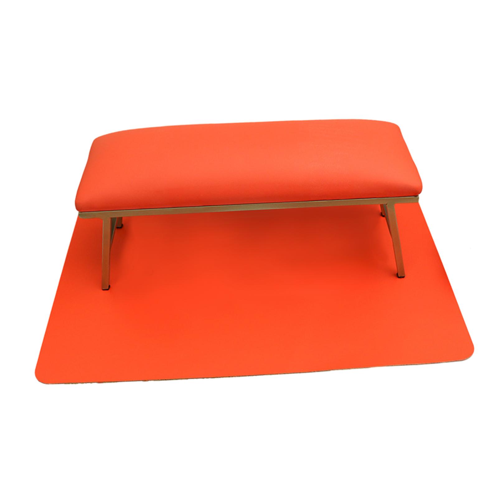 Magideal - Conjunto De Cojín Y Tapete Para Manicura, Herramientas Para Embellecer Uñas, Soporte Ergonómico Para Muñecas, Almohadilla De Apoyo Para El Brazo, Naranja