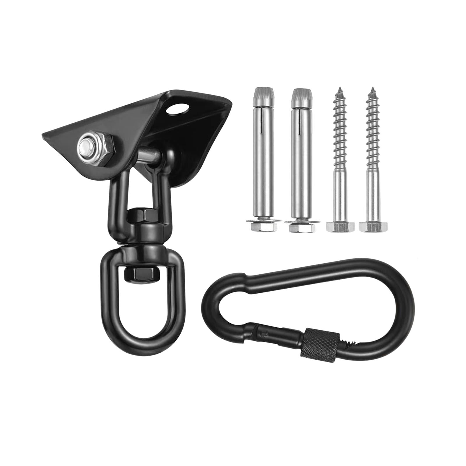 Magideal - Colgadores De Columpios, Kits Para Colgar Hamacas, Columpio De Madera Y Hormigón, Gancho Para Hamaca, Columpio, Gancho De Techo, Broche Para Patio De Negro