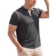 thumbnail image 4 of INSPIRE CHIC Camisetas Henley de Hombre de Manga Corta Casual con Ribete en Contraste Tallas S Negro, 4 of 6