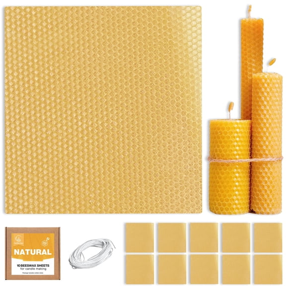 Kit Para Enrollar Velas De Cera De Abeja Láminas Naturales De Cera De Abeja