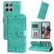 thumbnail image 1 of Funda tipo cartera FOXDOCK para Motorola Moto G56 , diseño girasol en relieve, cuero PU, cierre magnético, soporte y tarjetero, 1 of 5