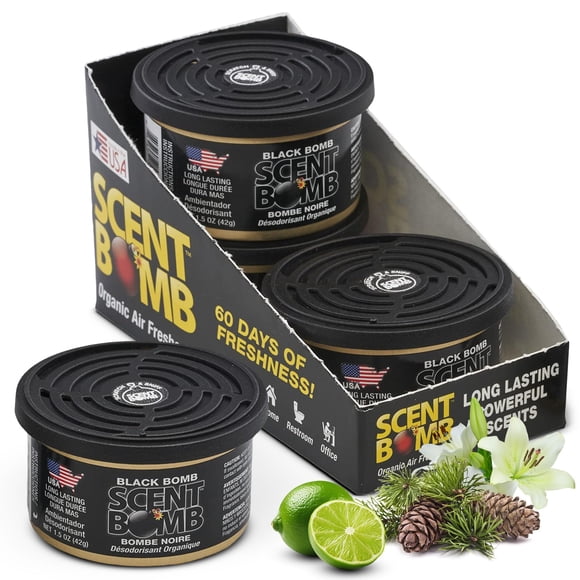 Ambientador Scent Bomb Black Bomb Orgánico 4 unidades