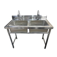 Dhi - Lavafondos 120X60 Doble Industrial Acero Inox.