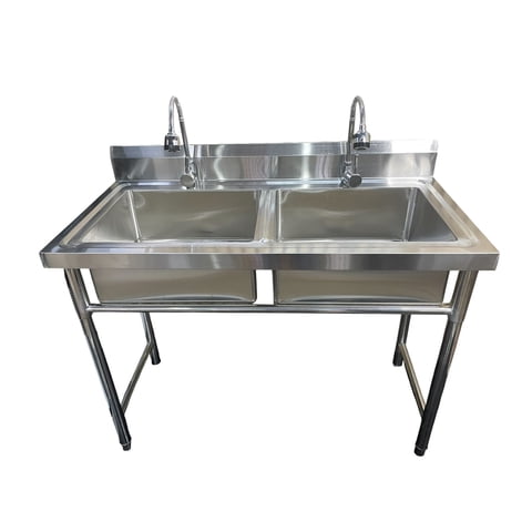 Dhi - Lavafondos 120X60 Doble Industrial Acero Inox.