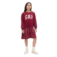 Vestido Gap Para Niñas Manga Corta Con Logo Cerise Xs