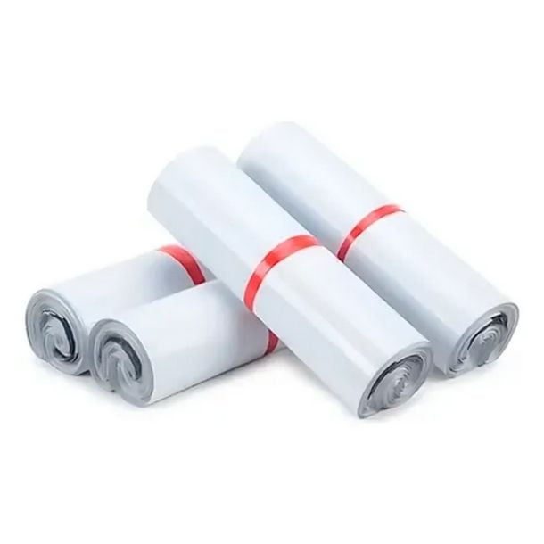 Genérico - Pack 100 Bolsa Courier Compostable Embalaje Adhesivo 25*35cm Color Blanco