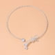 thumbnail image 1 of Elegant Glitter Choker Necklace with Artificial Diamonds and Butterfly Shaped Chain - Perfect Gift for Men and Women, 1 of 4