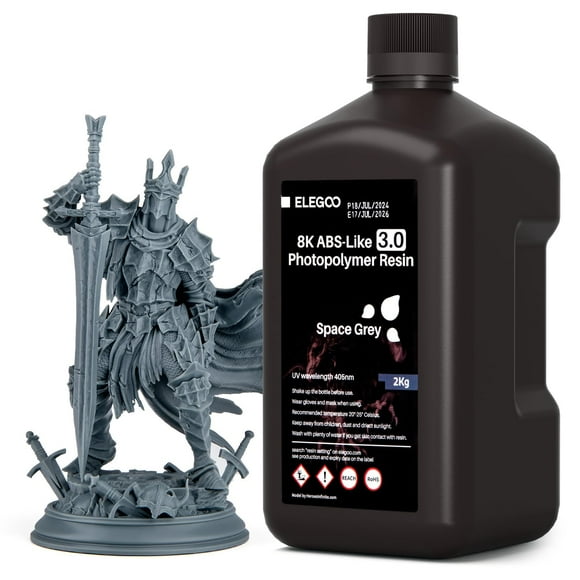 Resina ELEGOO mejorada 8K tipo ABS 3.0 2000 g para impresoras 3D