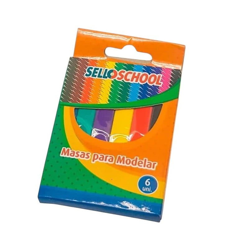 Selloschool - Pack De 3 Plasticina 6 Colores Masas Para Modelar