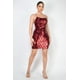 thumbnail image 5 of Saronite Vestido Mini Ajustado de Fiesta con Escote Redondo, Espalda Cruzada y Lentejuelas, Color Burdeos (para Mujer), 5 of 5