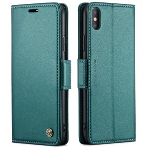 Caseme Tipo Cartera Iphone X/Xs Con Cierre Magnético, Rfid, Tarjetero, Soporte, Carga Inalámbrica