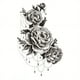 thumbnail image 2 of 1 piece Waterproof Rose Dark Element Tattoo Sticker - Unique Waist Rose Character Unicorn Design for Personalized Creativity, 2 of 3