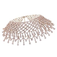 Ioensy - Borla Collar Gargantilla Accesorios De Moda Colgante Para Fiesta Navidad Dorado