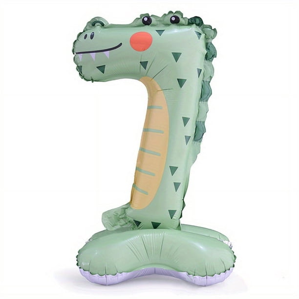 1pc, Creative Animal Number Stand-up Number Balloon Cute Cartoon Animal Stand-up Number Balloon Birthday Party Number Balloon Party Number Balloon Decoration Party Decoration Party Supply, Photo Prop,