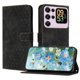 thumbnail image 4 of Funda tipo cartera para Oukitel C62 Pro con tarjetero, bolsillo para billetes, soporte, cierre magnético y correa para la muñeca, funda tipo folio con textura geométrica negro, 4 of 5