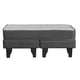 thumbnail image 5 of Cama 2 plazas con colchón 21 cm y respaldo gris – base matrimonial tapizada, 5 of 6