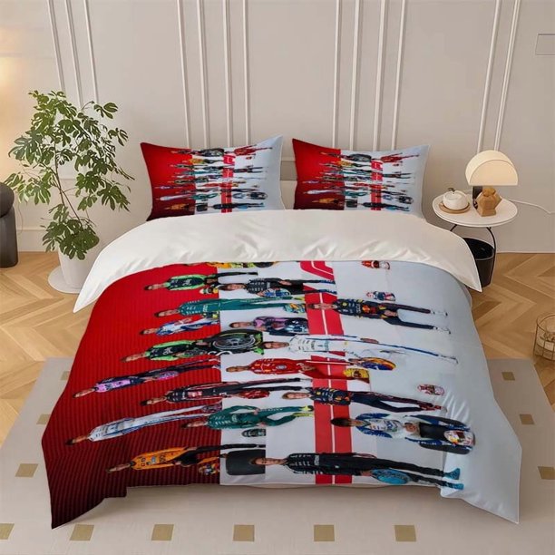 F1 Driver Family Portrait Bedding Set | Comfortable and Soft All-Season Ideal for Home and Bedroom