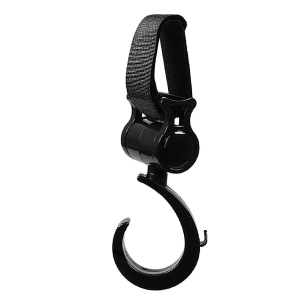 Ganchos giratorios de 360 grados para cochecito de bebé, gancho para bolso de cochecito para bolsas de compras, bicicleta, cochecito, reposacabezas de Gancho único