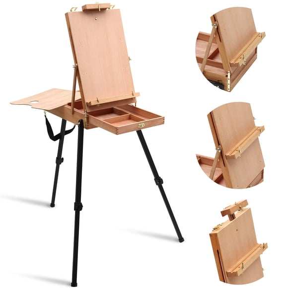 Caballete francés ligero y ajustable para pintura y bocetos