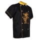 thumbnail image 1 of Chef bordado uniformes de dragón con cuello alto camiseta de verano negro L, 1 of 5