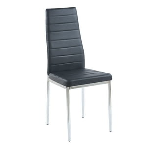 Klik Muebles - Silla Dining Liana Con Patas Cromadas - Negra